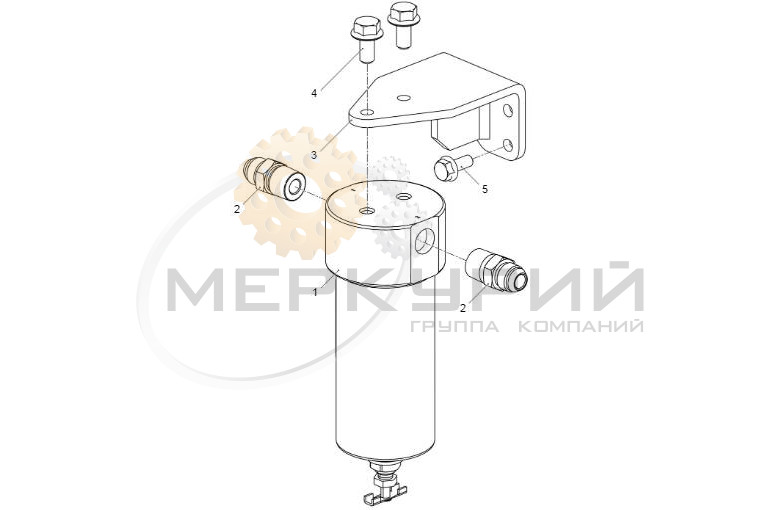 Комплектующие газового фильтра низкого давления ЯМЗ-53414