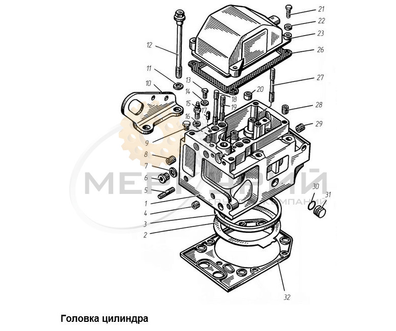 Головка блока цилиндров двигателя ТМЗ-8421.10